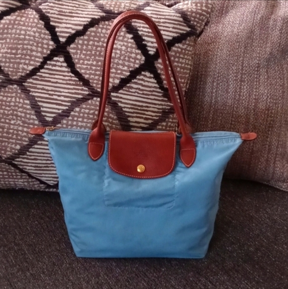 🐎VTG Longchamp🐎 - Le Pliage Small Long Handle "Shopping" - Picture 1 of 16